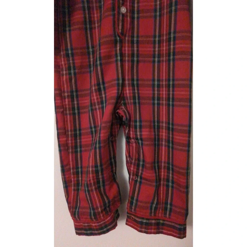 Edgehill Collection 24M Red Plaid Toddler Pajamas One Piece Christmas Holidays